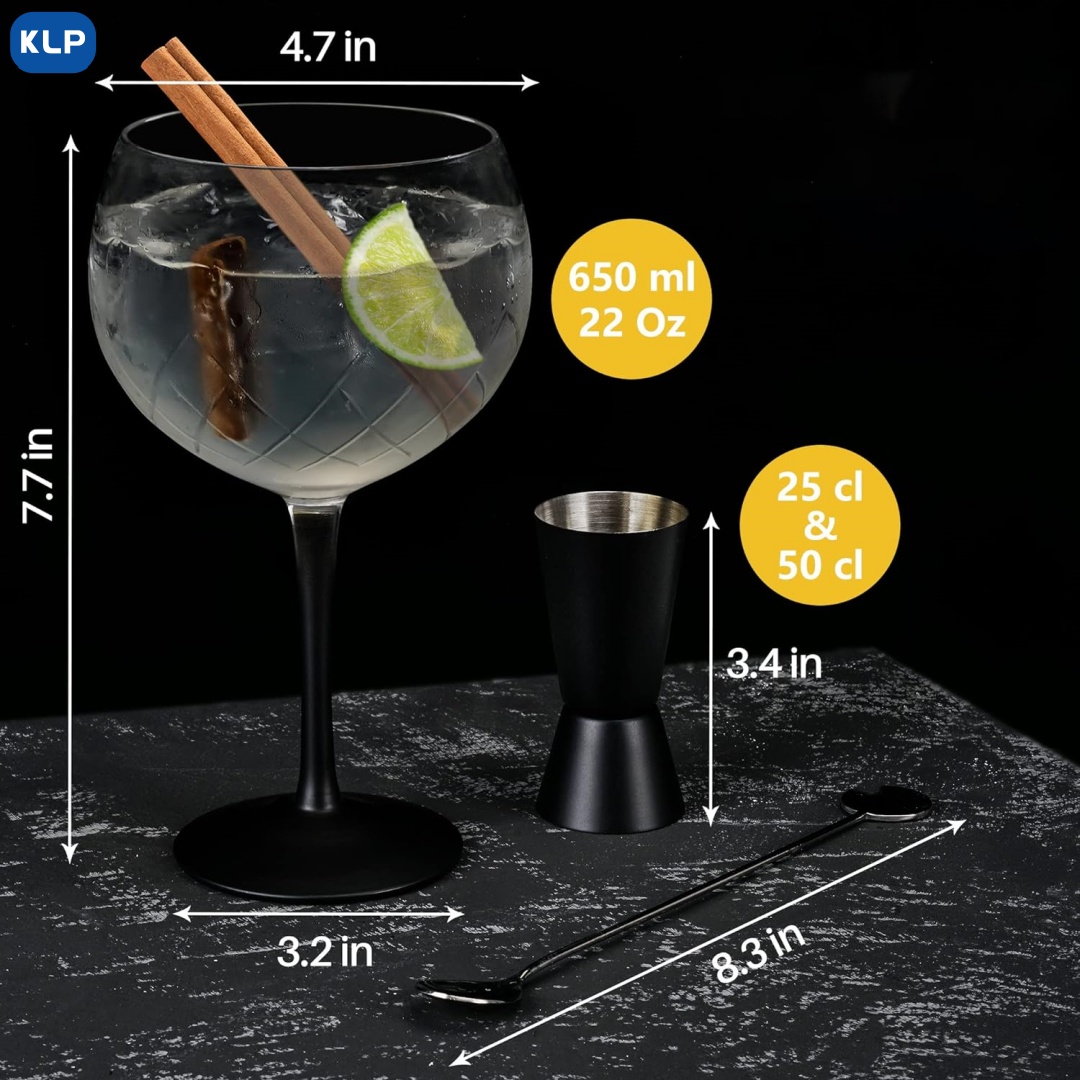 BSA016 (7) 4 Pcs Cocktail Glass Gin Set
