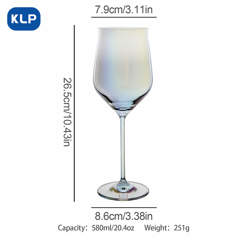 KLP4455 (1) Rainbow Luster Wine Glass-20oz